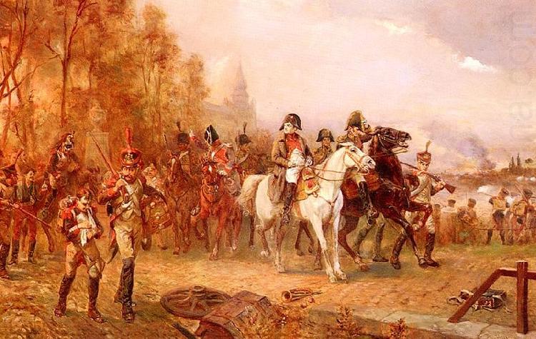 Robert Alexander Hillingford Napoleon with His Troops at the Battle of Borodino, 1812 china oil painting image
